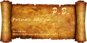 Petrucz Dóra névjegykártya